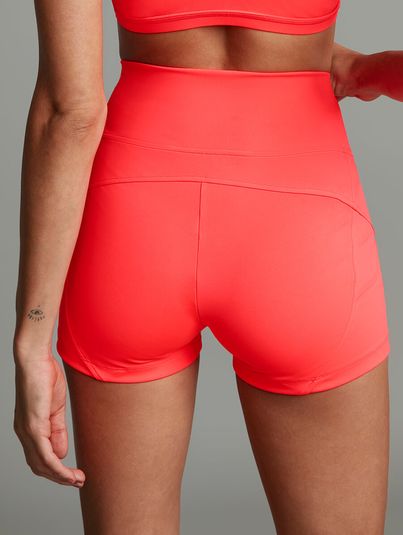 Shorts Fit Coral Neon