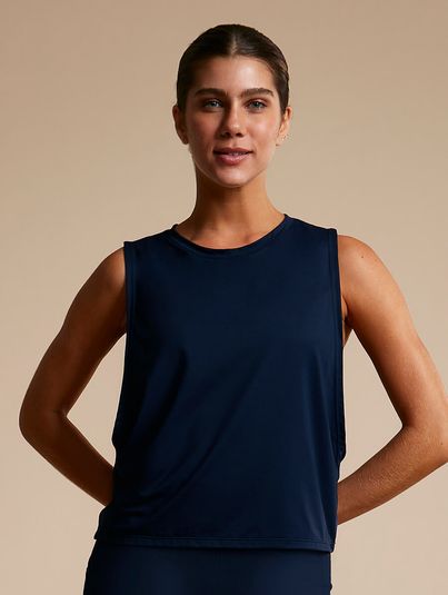 Regata Cropped Azul Marinho Dark