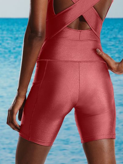 Bermuda Biker Basic Vermelho Guava