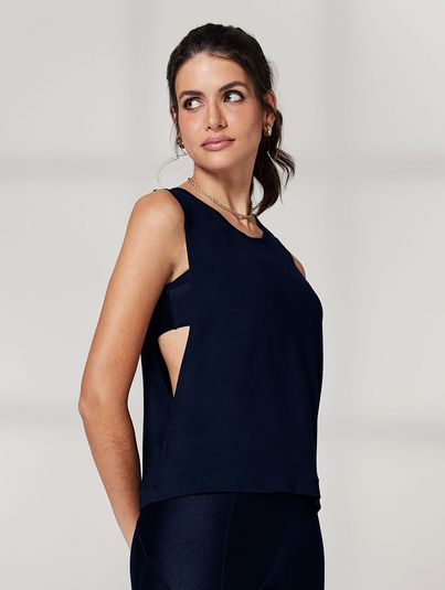 Regata Cropped Azul Marinho Dark