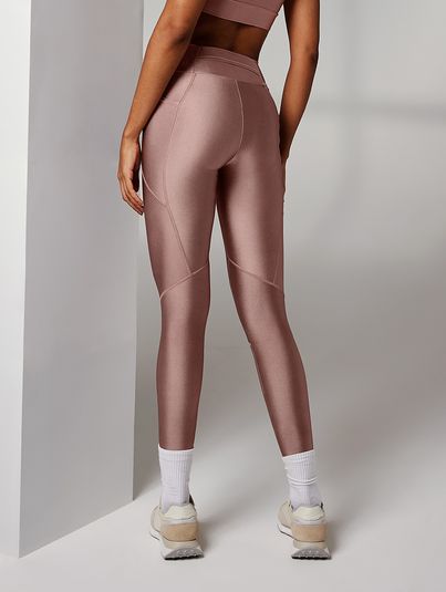 Calça Legging Recortes Com Bolso Rose Retro