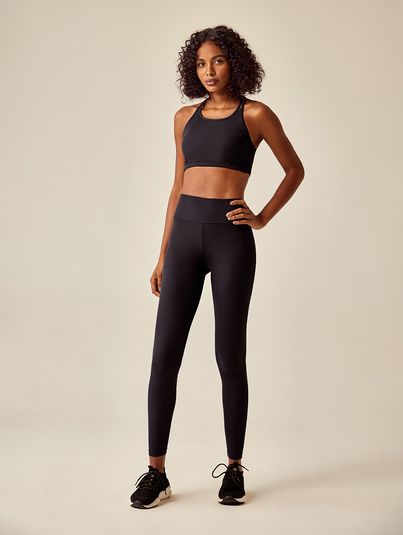 Calça Legging Canelada Preto