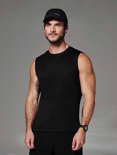 Regata Fitness Masculina Training Preto