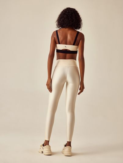 Conjunto Top Bojo E Calça Legging Off White Vanilla Duna