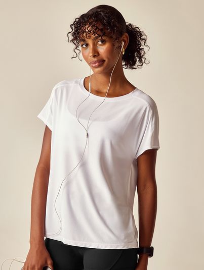 T-shirt Manga Curta Oversized Branco