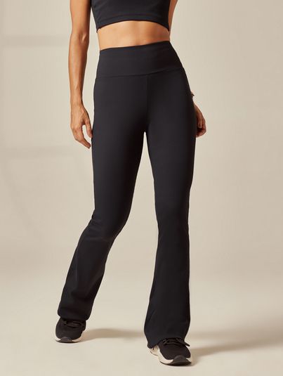 Calça Flare Canelada Preto