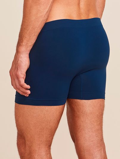 Cueca Boxer Sem Costura Em Microfibra Light Azul Cedro - HOPE