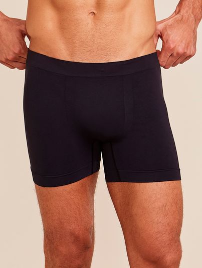 Cueca Boxer Sem Costura Em Microfibra Light Preto - HOPE