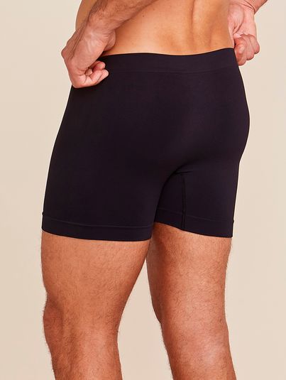 Cueca Boxer Sem Costura Em Microfibra Light Preto - HOPE