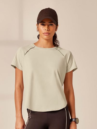 Camiseta Manga Curta Lateral Transpassada Running Off White Lunar