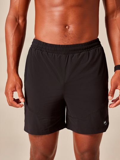 Shorts Masculino Médio Recortes Preto