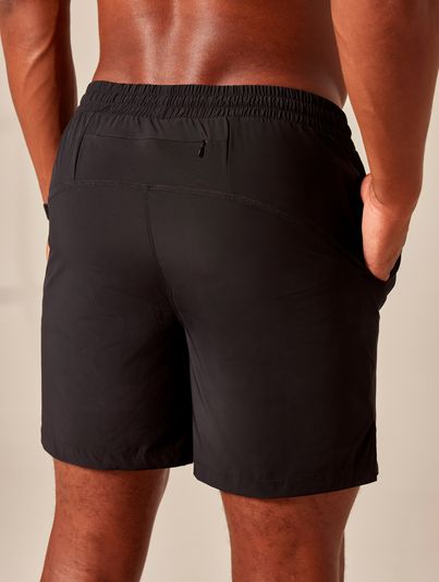Shorts Masculino Médio Recortes Preto